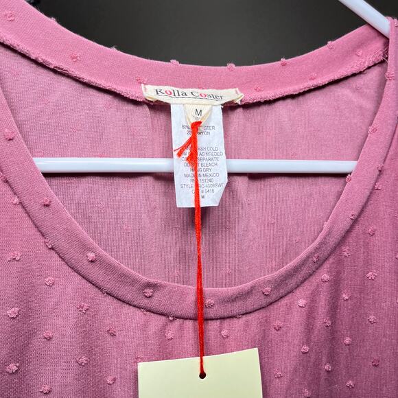 NWT Rolla Coster Dress Stretchy Textured Swiss Dot Material Short Sleeve Medium - Picture 3 of 4